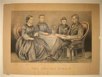 (LINCOLN, ABRAHAM--PRINTS.) Group of 9 Currier & Ives portraits of the president.